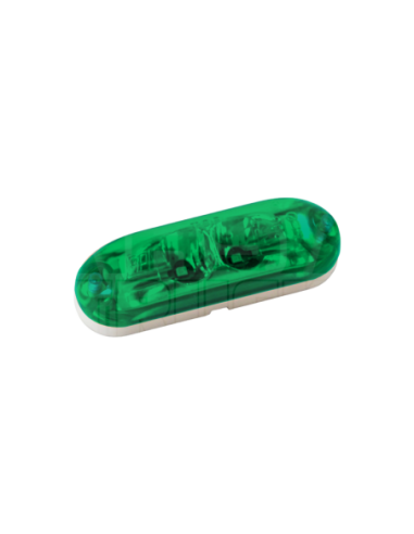 Faro Delimitador Lateral De 2 Led Osram Verde 12-24v
