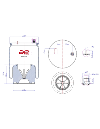 Fuelle De Suspension Mercedes Actros   Ref 9613205421