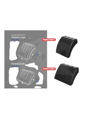 Guardabarro Pantalla 17 5 Largo Universal Inyectado