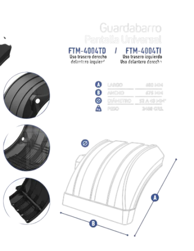 Kit Bulones Guardabarro Pantalla R-22 5