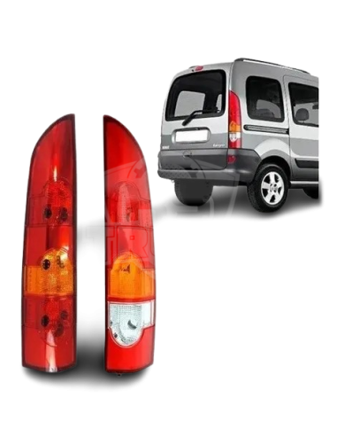 Faro Renault Kangoo Trasero Marco Rojo 2 Puertas Izquierdo